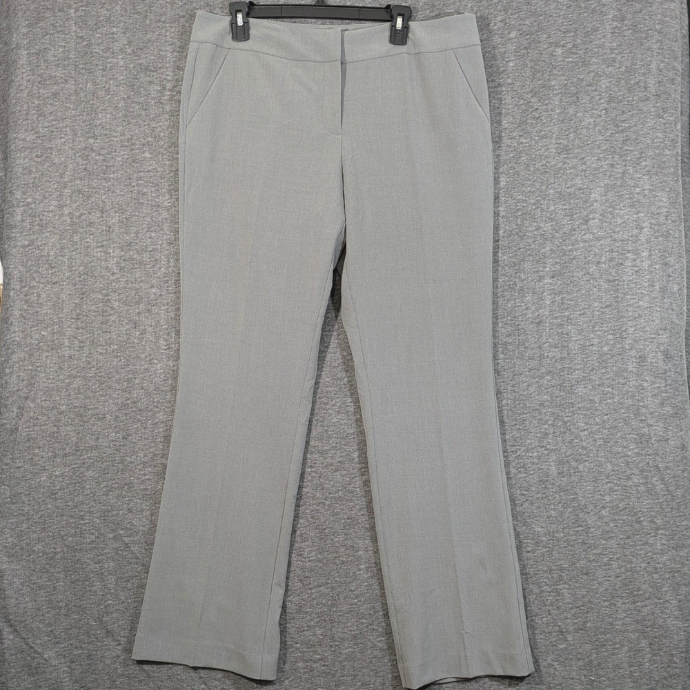 New‎ York & Company Grey Dress Pants Stretch Bootcut Trousers Size 14 Average